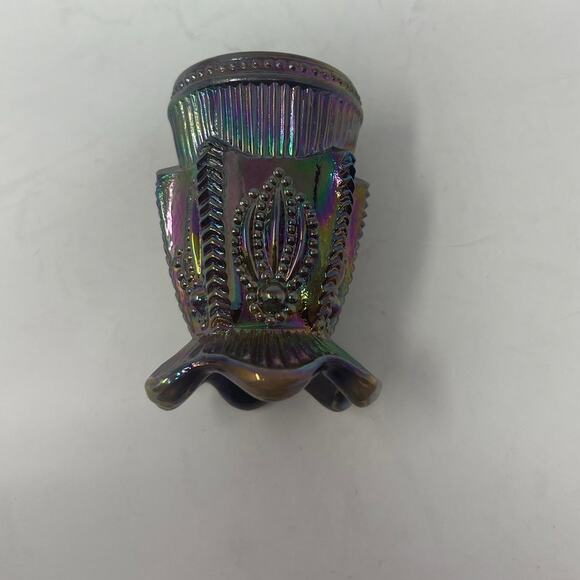 Fenton Carnival Glass Cactus Toothpick Holder for Levay EUC Vintage - Picture 6 of 9